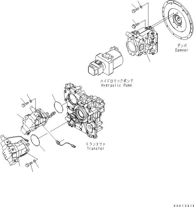 KOMATSU 416-18-31602 Parts PUMP,(SEE FIG. Y1610-11A0)