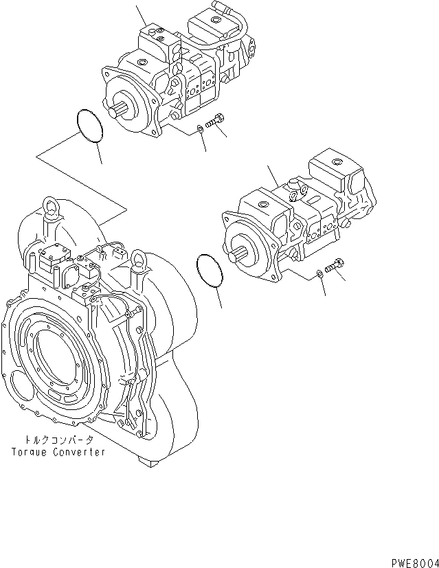 KOMATSU 708-2L-00960 Parts PUMP ASS'Y,LOADER