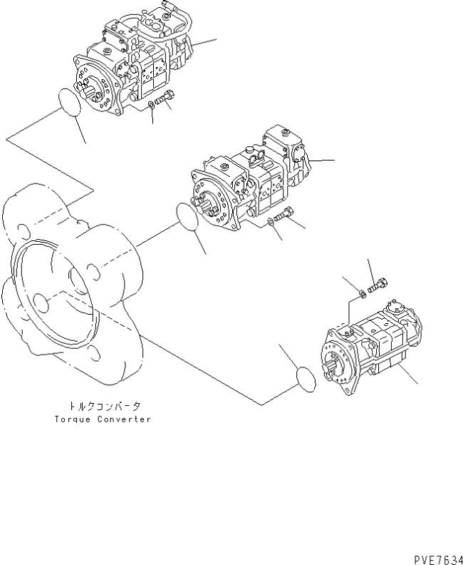 KOMATSU 708-2L-00950 Parts PUMP ASS'Y,LOADER