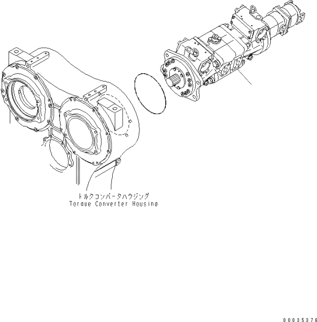 KOMATSU 708-2H-00210 Parts PUMP ASS'Y,STEERING