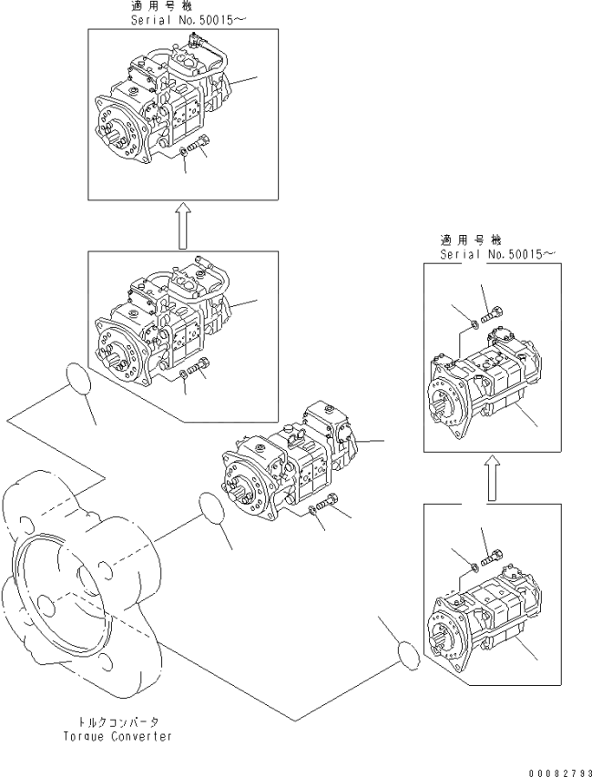 KOMATSU 708-45-01030 Parts PUMP ASS'Y,SWITCH