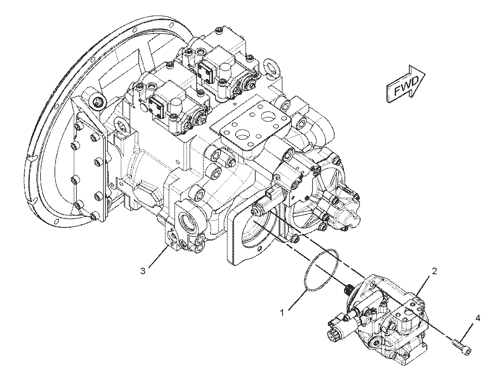 3264424 PUMP GP-MAIN HYDRAULIC Parts scheme
