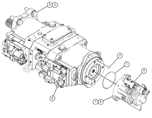 5050528 PUMP & MTG GP-MAIN HYDRAULIC Parts scheme