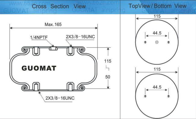 Refer to Fire-Stone W01-358-7731 Style Single Convoluted Industrial Air Springs