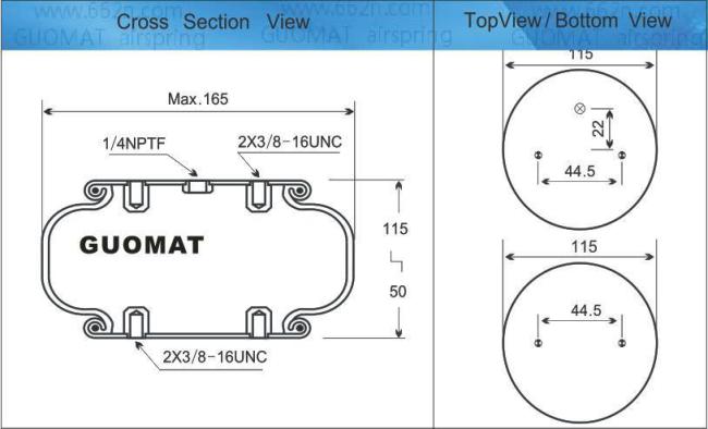 Industial Shock Absorber Refer to Fire-Stone Bellow 131 Air Springs