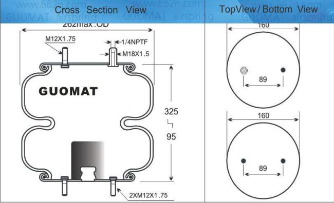Contitech Fd200-25 463 Air Spring Rubber Double Bellow Suspension