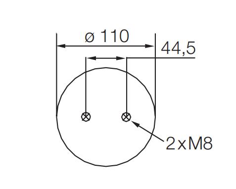 GUOMAT 1B7070 Air Spring front perspective showing mounting connections