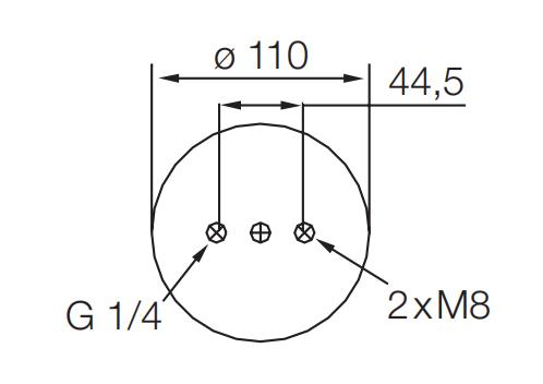 GUOMAT 1B7070 Air Spring technical specifications and dimensional view