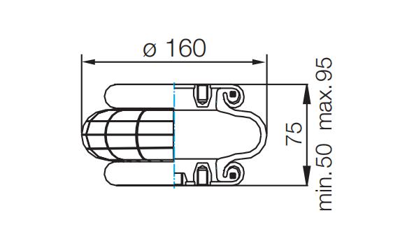 GUOMAT 1B7070 Air Spring detailed side view showing rubber convolution design