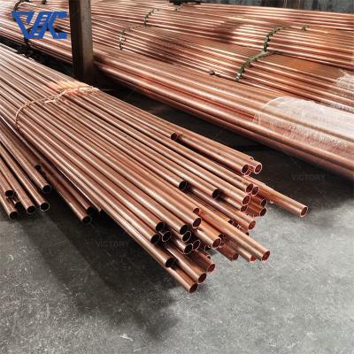 China Cold Drawn Seamless Straight Pure Copper Tube C1100 C1220 Copper Tube for industrial piping for sale