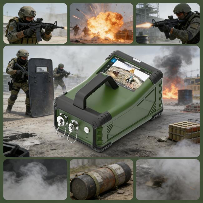 Portable γ Camera MR-MUC product image showing handheld radiation detection device
