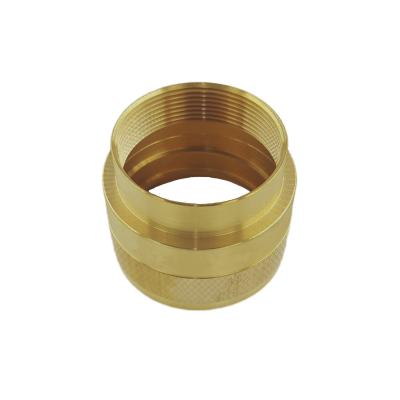 China Round Brass Pipe Fittings Female Thread Copper Cable Jointing Sleeve for sale