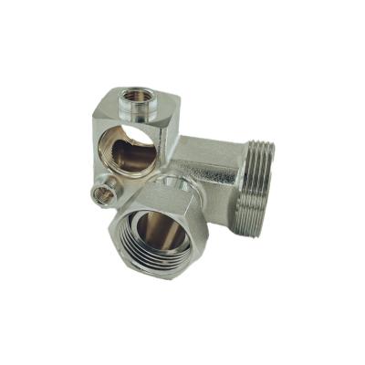 China ISO 228 Brass Pipe Fittings  5 Way Inch Tee F/F/F/F/M Thread for sale
