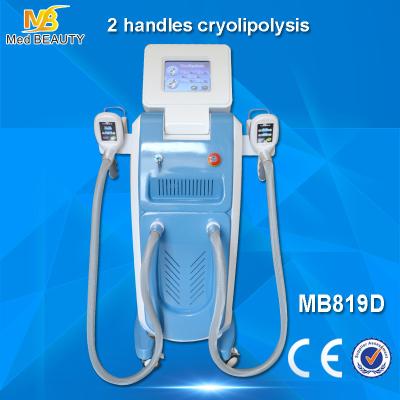 China 2 handles cryolipolysis machine weight loss /cool sculpting machine/fat freezing machine for sale