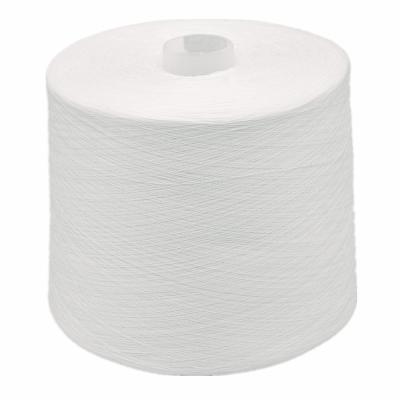 China 100% Polyester Ring Spun Yarn Pre Dyed Raw White For Sewing 40/2 TFO Techs Process for sale
