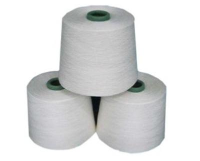 China Virgin Raw White Yarn Low - Elongation , 202 Spun Single Ply Polyester Twisted Yarn for sale