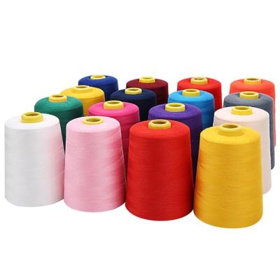 China Multi Colored 20s/3 3000m 100 Spun Polyester Sewing Thread For Jeans Coats Towels for sale