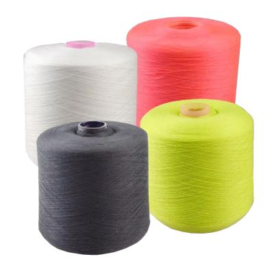 China Bright 100% Polyester Dyed Yarn Black White Blue Red Yellow Brown Green Threads for sale