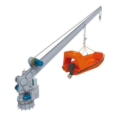 China IACS Approved SOLAS 21-35KN Single Arm Slewing Davit For Rescue Boat And Liferaft for sale