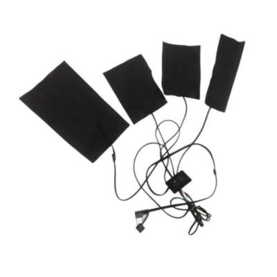 China Pad de calefacción de chaqueta 4pads 4 en 1 de infrarrojos lejanos 5V USB chapa de calefacción para ropa en venta