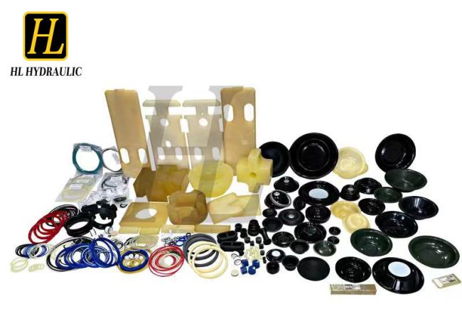 Various spare parts for hydraulic breakers