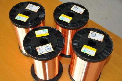 China Winding Enamelled Round Copper Wire AWG 42 - 43 Solderability NEMA Class 200 for sale