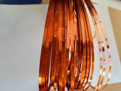China Alambre de cobre ultra fino plano esmaltado rectangular de enlace del alambre de cobre de la clase 180 del poliuretano UEW del uno mismo en venta