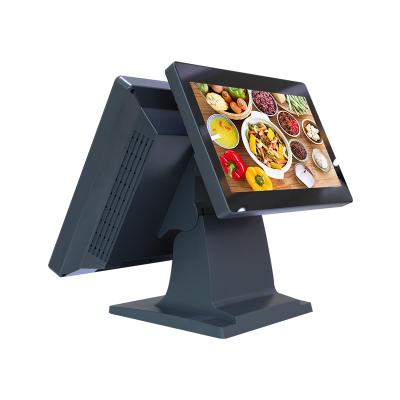 China Hotels/restaurant/retail store ect BVS SW1502 POS PC dual 15 inch screen touch screen china pos system for Windows system for sale