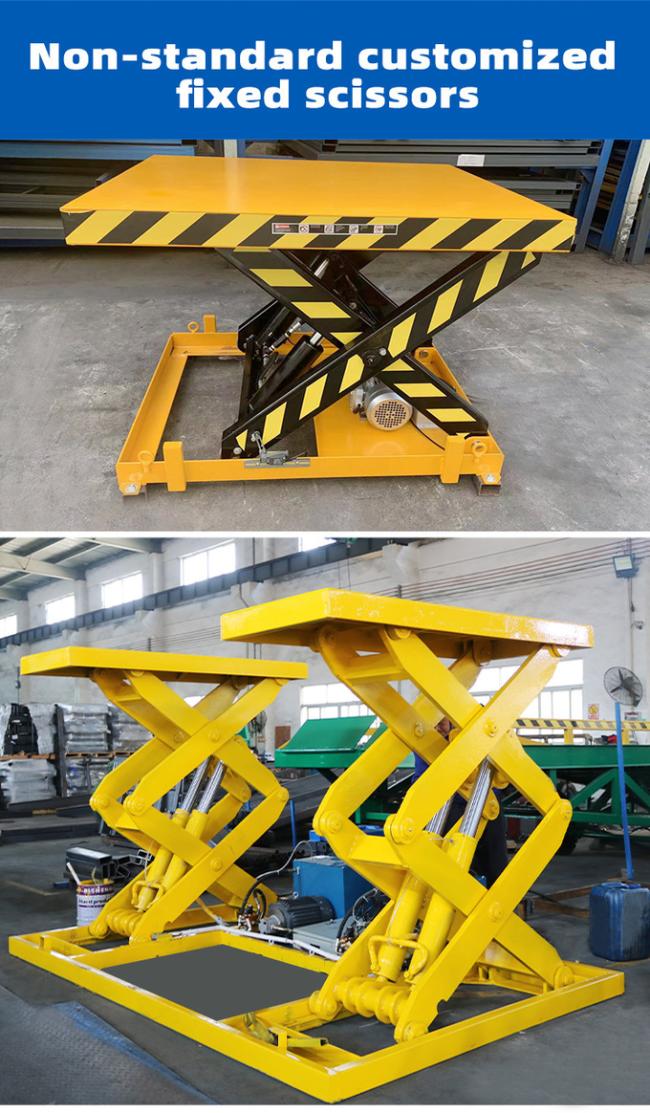 Anti Skid 10T Stationary Scissor Lift Platform With 4650mm Max Height 3