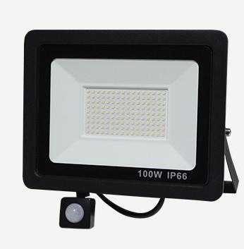 中国 屋外の照明のためのモーションセンサー100wが付いているAC 220-240V LED洪水ライト 販売のため