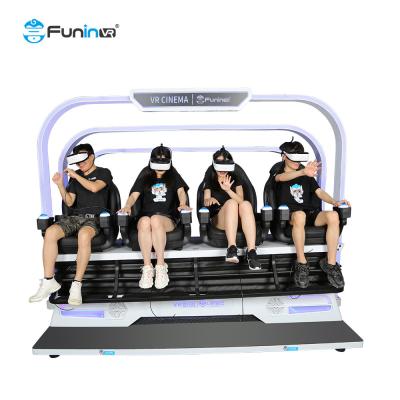China Arcade games 9d vr 4 seats virtual reality cinema supply roller coaster multi 4 seats simulator for sale