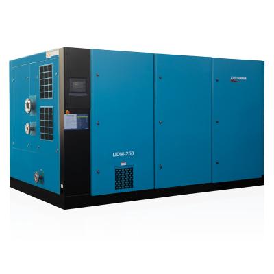 China 2 Stage 250Hp Pm Air Compressor 185kW Stationary Industrial Screw Air Compressor for sale