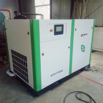 China Medical 37kw 55kw 75kW 50hp 75hp 100hp Silent Oil Free Screw Air Compressor for sale