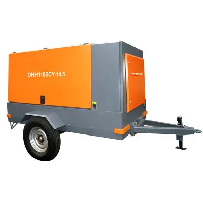 China 118kw 388cfm Portable Diesel Air Compressor Mining Engine Driven for sale