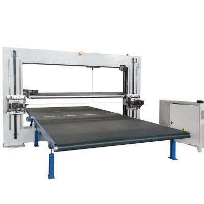 China Automatic CNC horizontal and vertical dual blade hydraulic polyurethane foam cutting machine for sale
