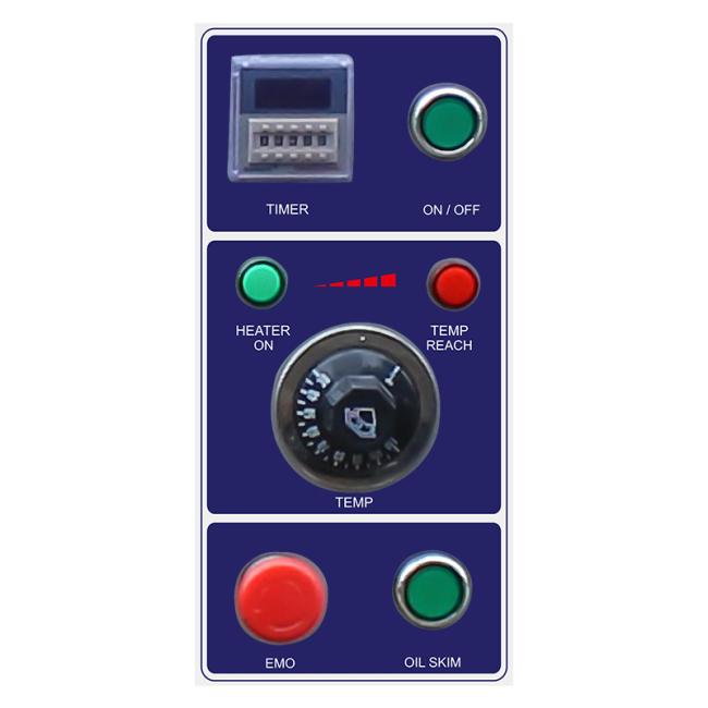 Ultrasonic cleaner control panel