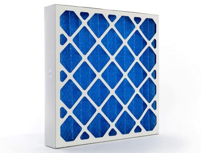 Compo panel filter showing pleated media construction