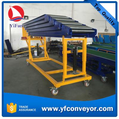 China Telescopic Gravity Roller Conveyor for Unloading Containers for sale