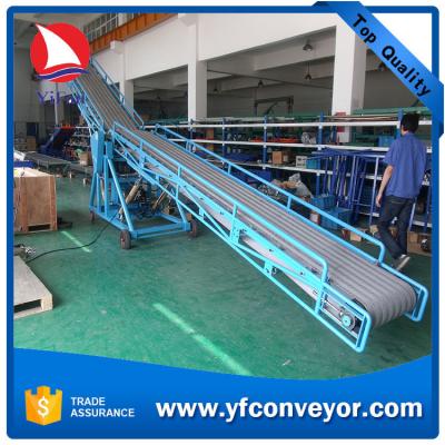 China W Style Loading Conveyor with Hydraulic Lift at both side for sale
