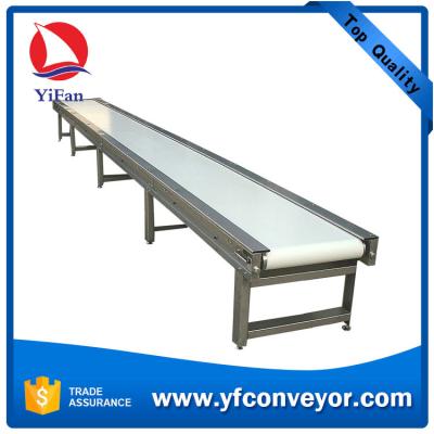China Good Quality Food Stainless Steel Aluminum Type Antistatic Flat Belt Conveyor for sale