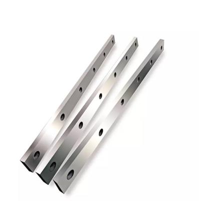 China Serrated Blade Edge Sheet Metal Shear Blades with Customized Cutting Angle and Finish for sale