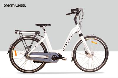 China 26 Inch Girls Urban E Bikes 250W 48V Aluminum Frame Shimano Derailleur for sale