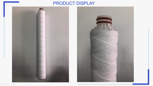 1 um 20 inch string wound sediment filter cartridge Low pressure drop for beer and beverages