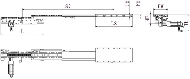 Hfta38X75-700*850 Forklift Telescopic Arm Forklift Lifting Fork Forklift Telescopic Devicetelescopic Forklift Fork Head Forklift Arm for Cargo Handling Lightwei