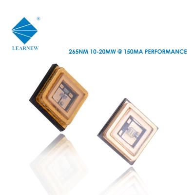 China 0.5W 255nm 260nm UVC LED Diode 50ma 6mw SMD UVC LED Quartz Glass Lens for sale