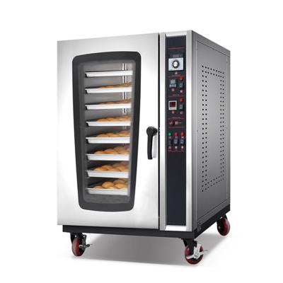 China Hot Air Circulation Small Commercial Baking Oven Pizza Buns 10 Trays Gas Electric for sale