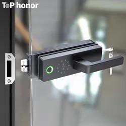 中国 Semi Auto Smart Fingerprint Door Lock Tuya Wireless Unlock Biometric Access Door Lock 販売のため