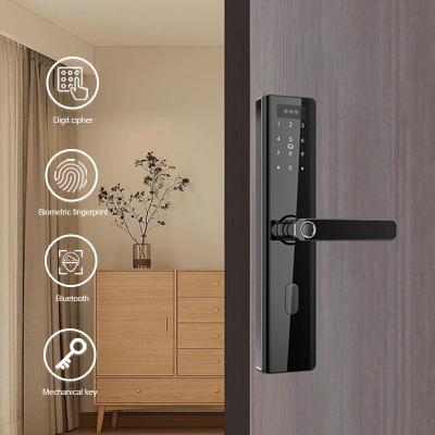 China Aluminum Alloy Smart Digital Door Lock 3D Identify Biometric Password NFC Unlock for sale