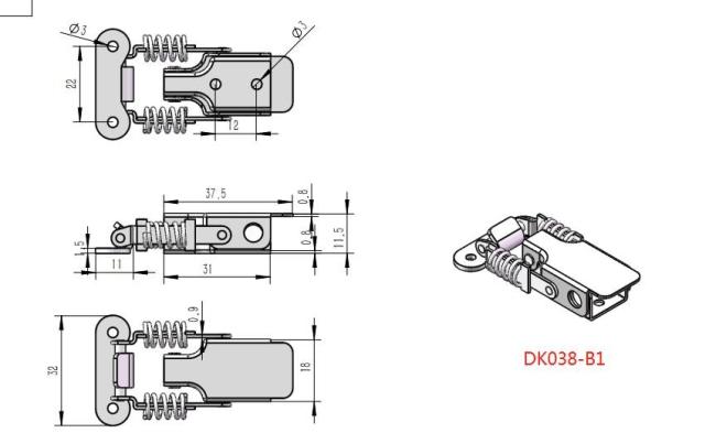 spring latch, spring loaded toggle latch, draw latch