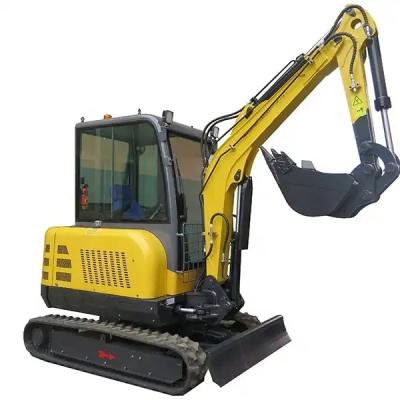 China ISO Certificate Cab Mini Crawler Excavator Rubber Tire 3 Tone Digger for sale